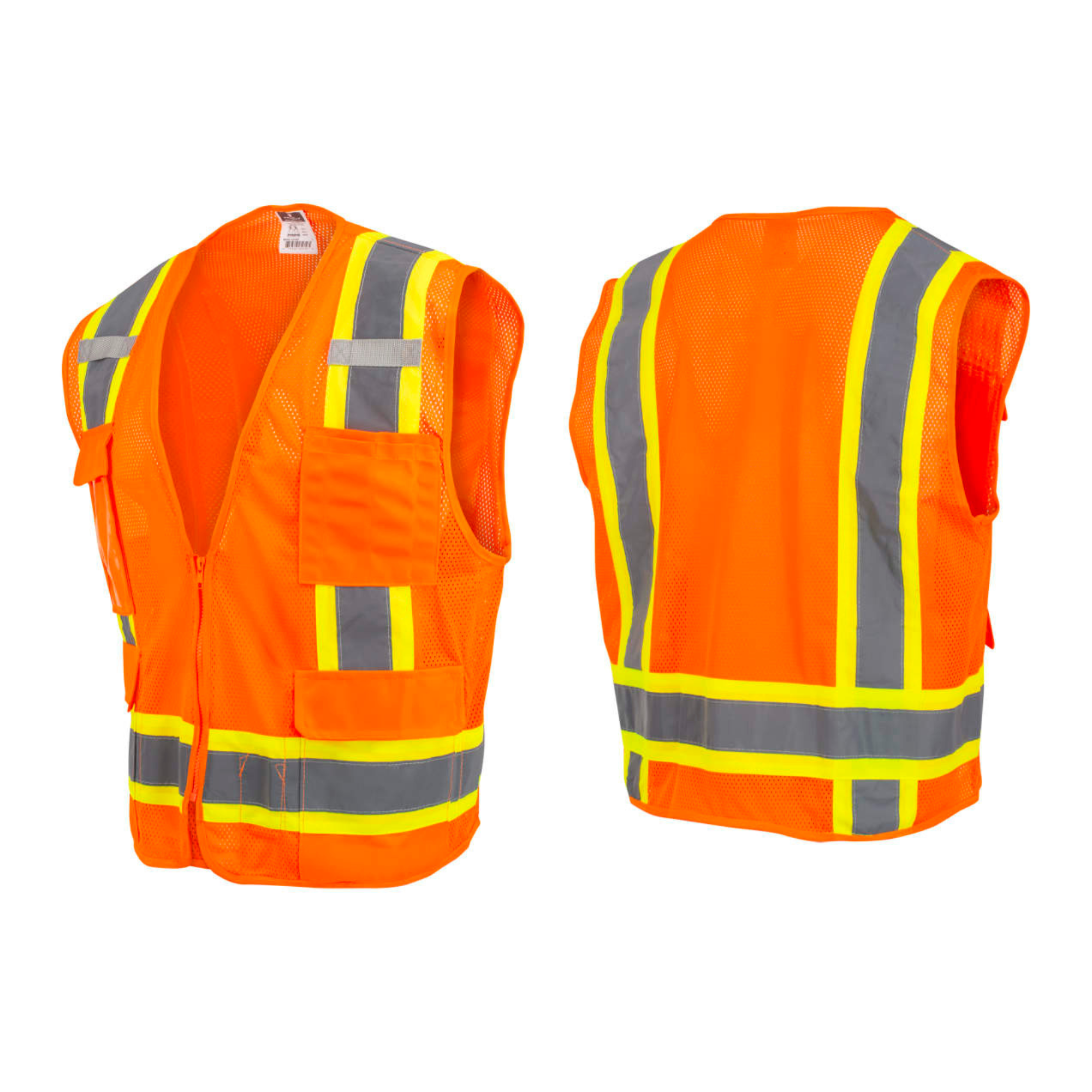 Radians SV6 Two Tone Surveyor Type R Class 2 Mesh Safety Vest Hi-Vis Orange from GME Supply